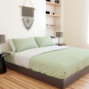 Salt Earth Juego de sábanas de algodón de 4 piezas, 100% algodón con bolsillos profundos de 16 pulgadas, sábanas de tejido satén de fácil ajuste, Salt Earth Juego de sábanas de algodón de 4 piezas, 100% algodón con bolsillos profundos de 16 pulgadas, sábanas de tejido satén de fácil ajuste,