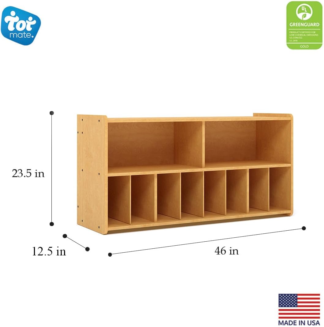 Almacenamiento de pared de pañales de madera contrachapada de abedul natural (listo para montar) 46 pulgadas de ancho x 12.5 pulgadas de profundidad