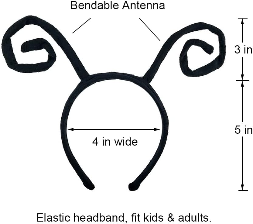 Diadema de antena de hormigas para niños, disfraz de abeja y mariposa para niñas y mujeres, disfraz de perro de Halloween