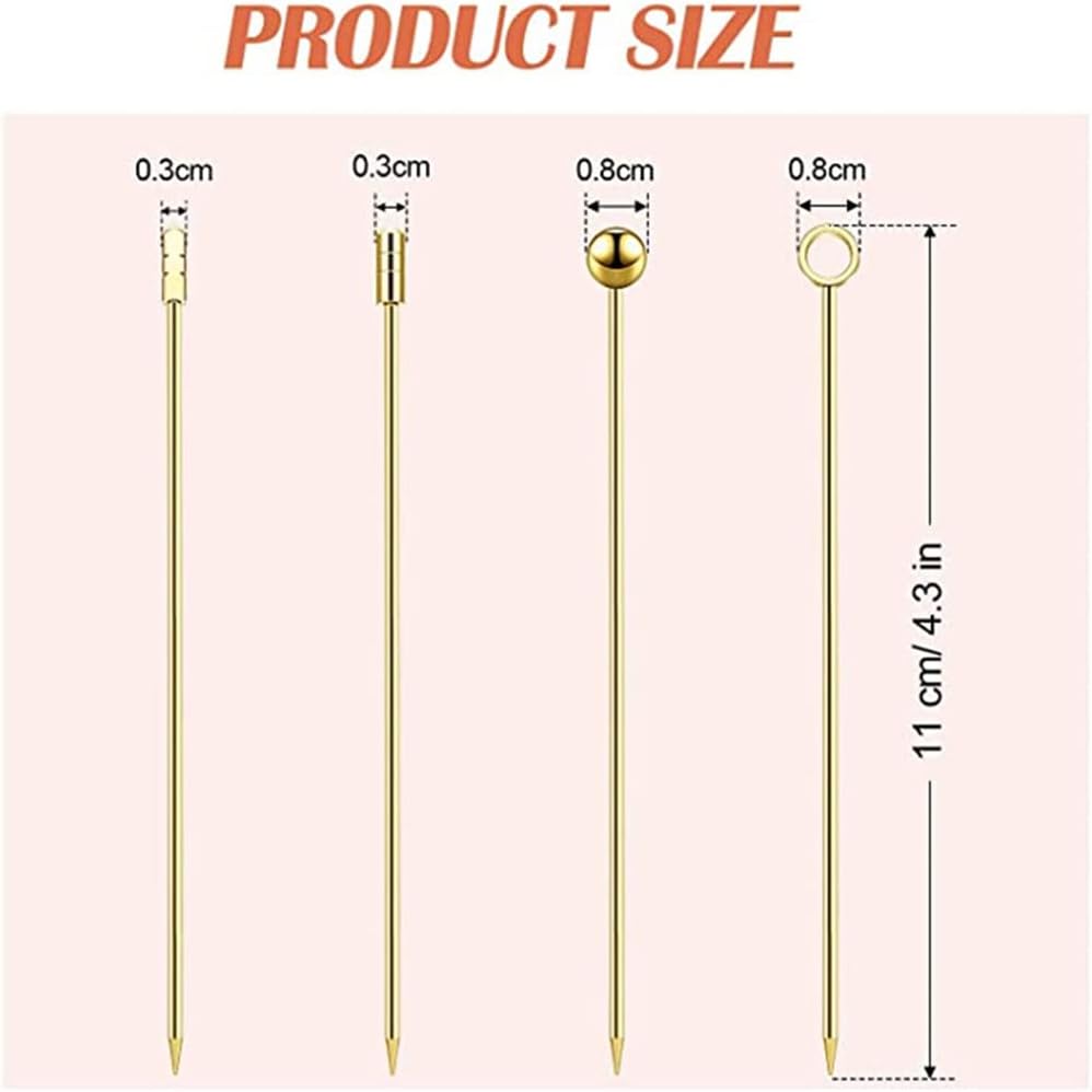SEIWEI 10 piezas de alimentos picks fruta tenedor verduras cóctel postre picks acero inoxidable fiesta barbacoa cena cocina accesorios reutilizables