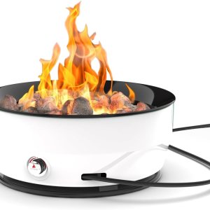 Outland Living – Fogata grande de gas propano para exteriores, 60,000 BTUh, 24 pulgadas con tapa, hoguera moderna Lake Country 800 para patio, color Outland Living – Fogata grande de gas propano para exteriores, 60,000 BTUh, 24 pulgadas con tapa, hoguera moderna Lake Country 800 para patio, color