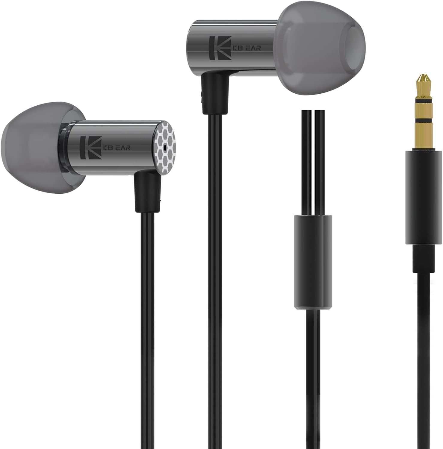 keephifi KBEAR – Auriculares intraurales Little Q, estéreo con cable con compuesto de 0.236 pulgadas, potente resolución de aislamiento de ruido