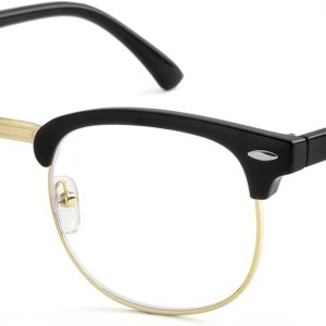 Lentes de bloqueo de luz azul para mujeres y hombres, clásicos, semi sin montura, falsos nerd anti rayos azules para computadora Lentes de bloqueo de luz azul para mujeres y hombres, clásicos, semi sin montura, falsos nerd anti rayos azules para computadora