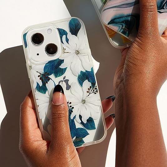 Sonix – Funda floral para iPhone 15, 14, 13, compatible con MagSafe, probada contra caídas de 10 pies, modelo Delilah (flor de dalia)