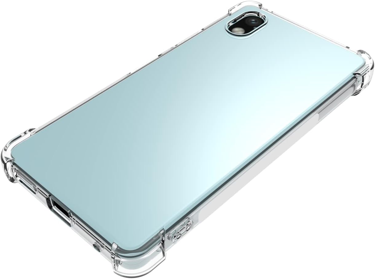 USTIYA Caso para Sony Xperia Ace III 3 Clear TPU cuatro esquinas cubierta protectora transparente suave funda
