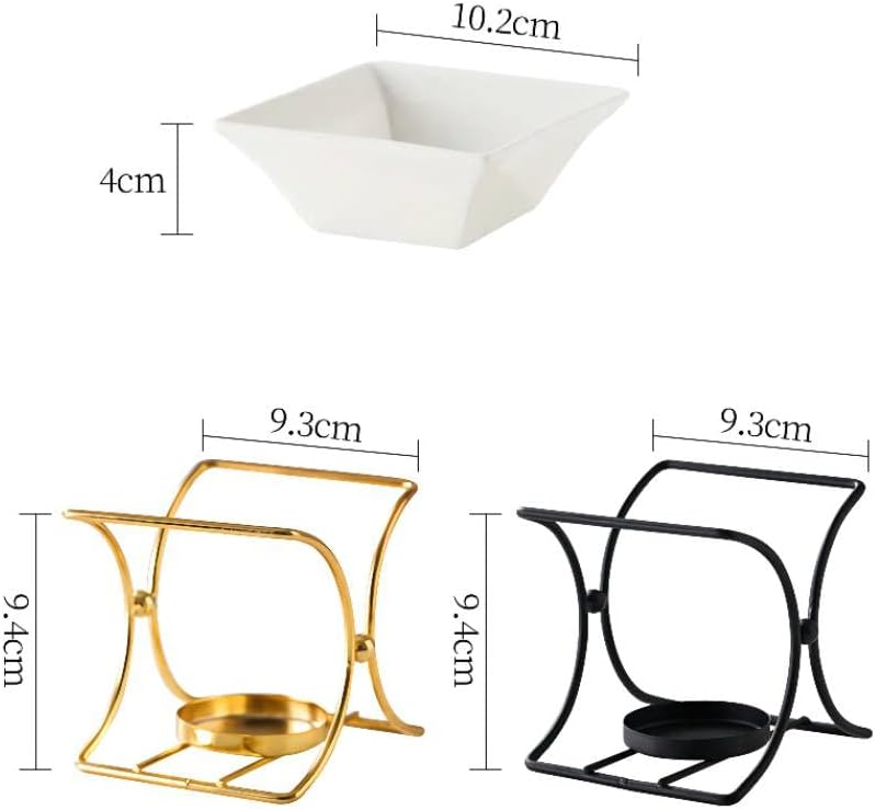 150ML Gran Capacidad Delicado Romántico Metal Tealight Candelabro Aceite Tarta Quemador Aroma Difusor Horno Decoración del Hogar X Forma Oro