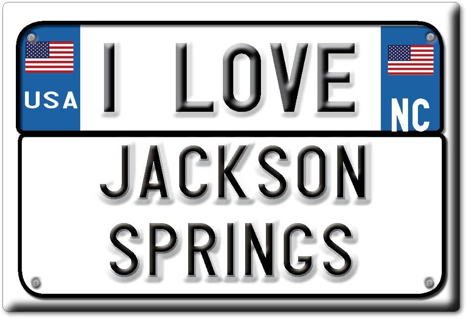 JACKSON SPRINGS IMÁN DE FRIGORÍFICO DEL NORTE CAROLINA (NC) IMANES USA SOUVENIR I LOVE GIFT (Var. TARGA)