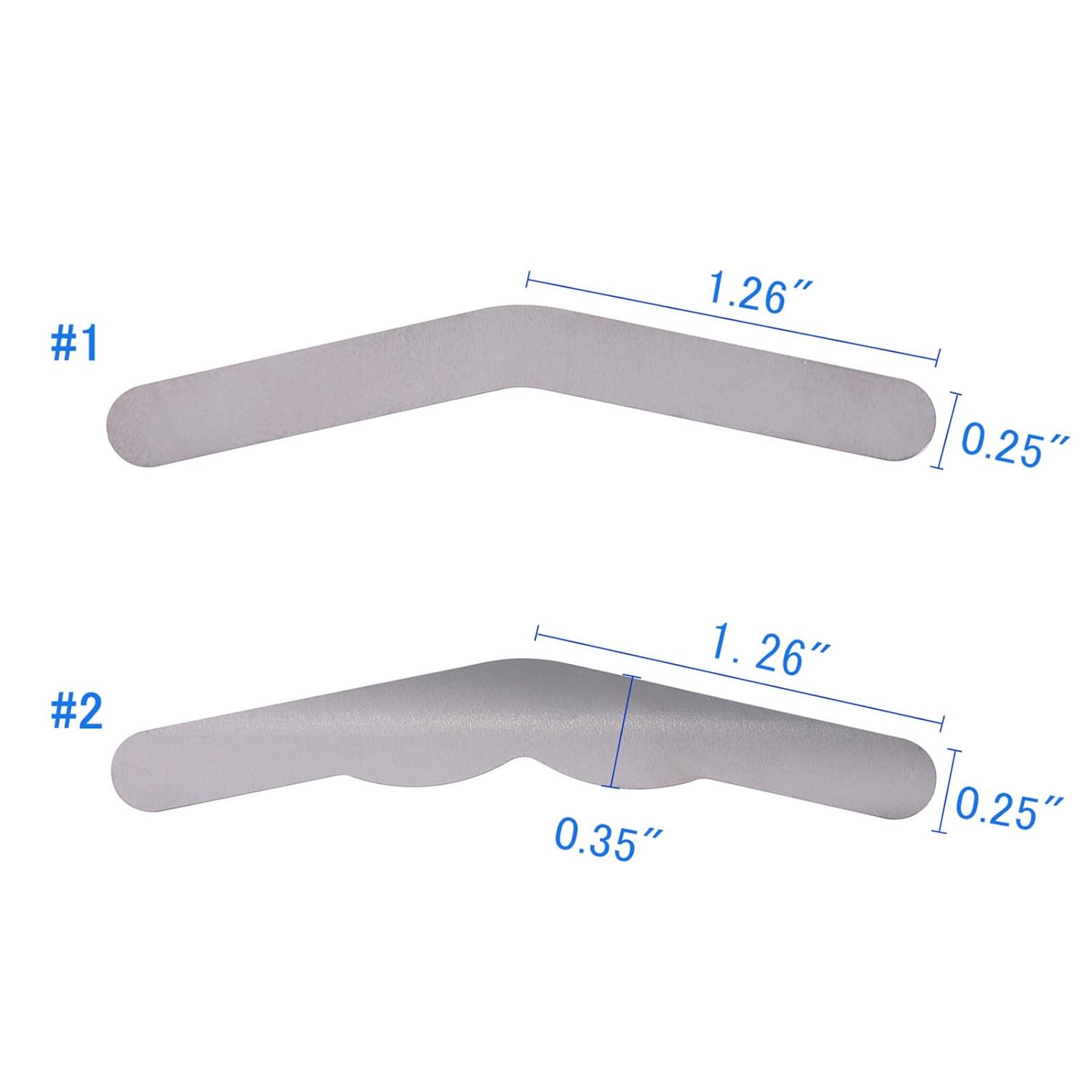 JMU 144 bandas dentales de matriz de tofflemire 1#, acero inoxidable, grosor .0015 pulgadas0.002 in