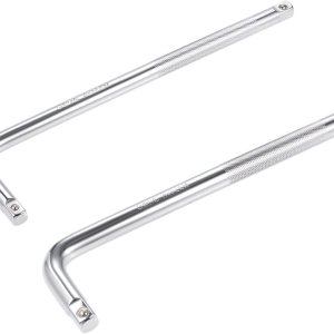 uxcell Juego de disyuntor de enchufe de 12″ y 38″, llave de barra de extensión en forma de L, CR-V uxcell Juego de disyuntor de enchufe de 12″ y 38″, llave de barra de extensión en forma de L, CR-V