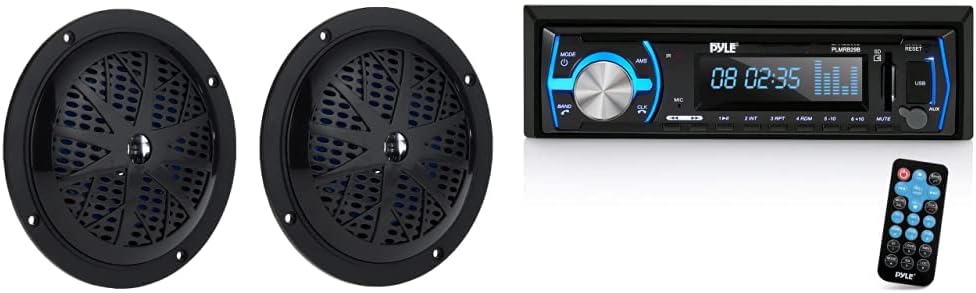 Altavoces marinos duales de 5.25 pulgadas, 2 vías, impermeable y resistente a la intemperie, sistema de sonido estéreo de audio para exteriores, 1