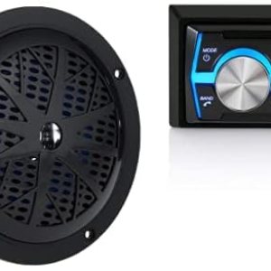 Altavoces marinos duales de 5.25 pulgadas, 2 vías, impermeable y resistente a la intemperie, sistema de sonido estéreo de audio para exteriores, 1 Altavoces marinos duales de 5.25 pulgadas, 2 vías, impermeable y resistente a la intemperie, sistema de sonido estéreo de audio para exteriores, 1