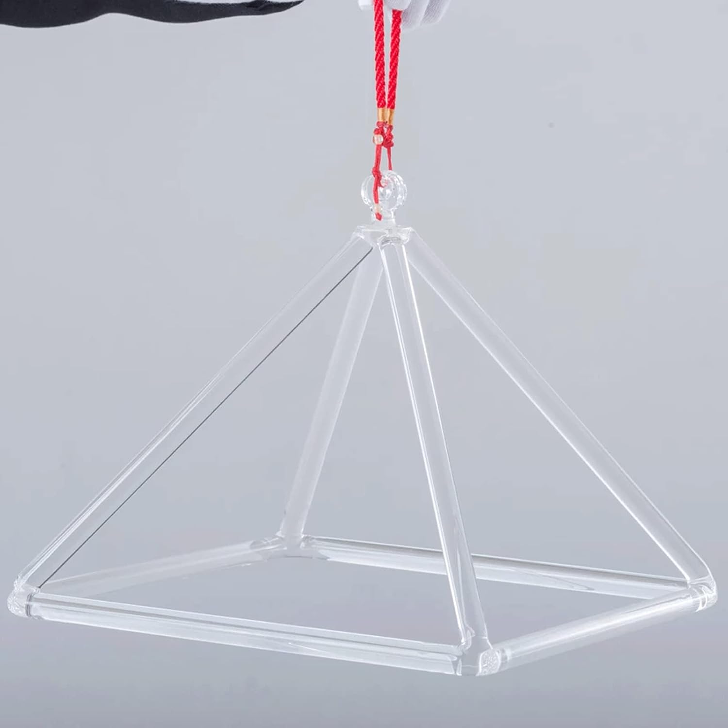 Pirámide cantante de cristal de cuarzo transparente (3 a 20 pulgadas) pirámide cantante de cristal de cuarzo, instrumento musical de curación,