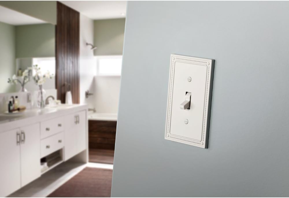 Embellecedor para interruptor de pared Franklin Brass de diseño clásico de bolitas, embellecedor de interruptor, marco de interruptor