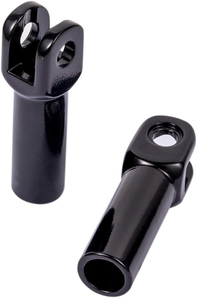 Kit de soportes para estribera de pasajero de 3-38 pulgadas, soportes para clavija de pie, horquilla para Harley Davidson Softail 2000-2017 (negro)