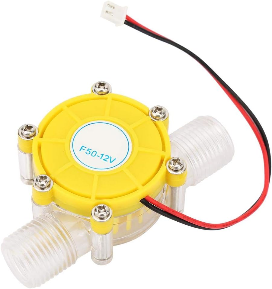 F50 Regulado DC Micro Generador Hidroeléctrico Microhidráulico Bomba de flujo de agua de CC Turbina Generador de energía hidroeléctrica (12V)