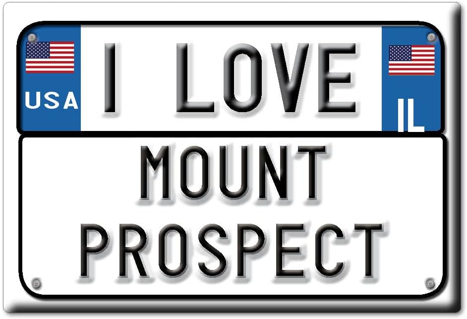 MOUNT PROSPECT FRIGORÍFICO IMÁN ILLINOIS (IL) IMANES USA SOUVENIR I LOVE GIFT (Var. TARGA)
