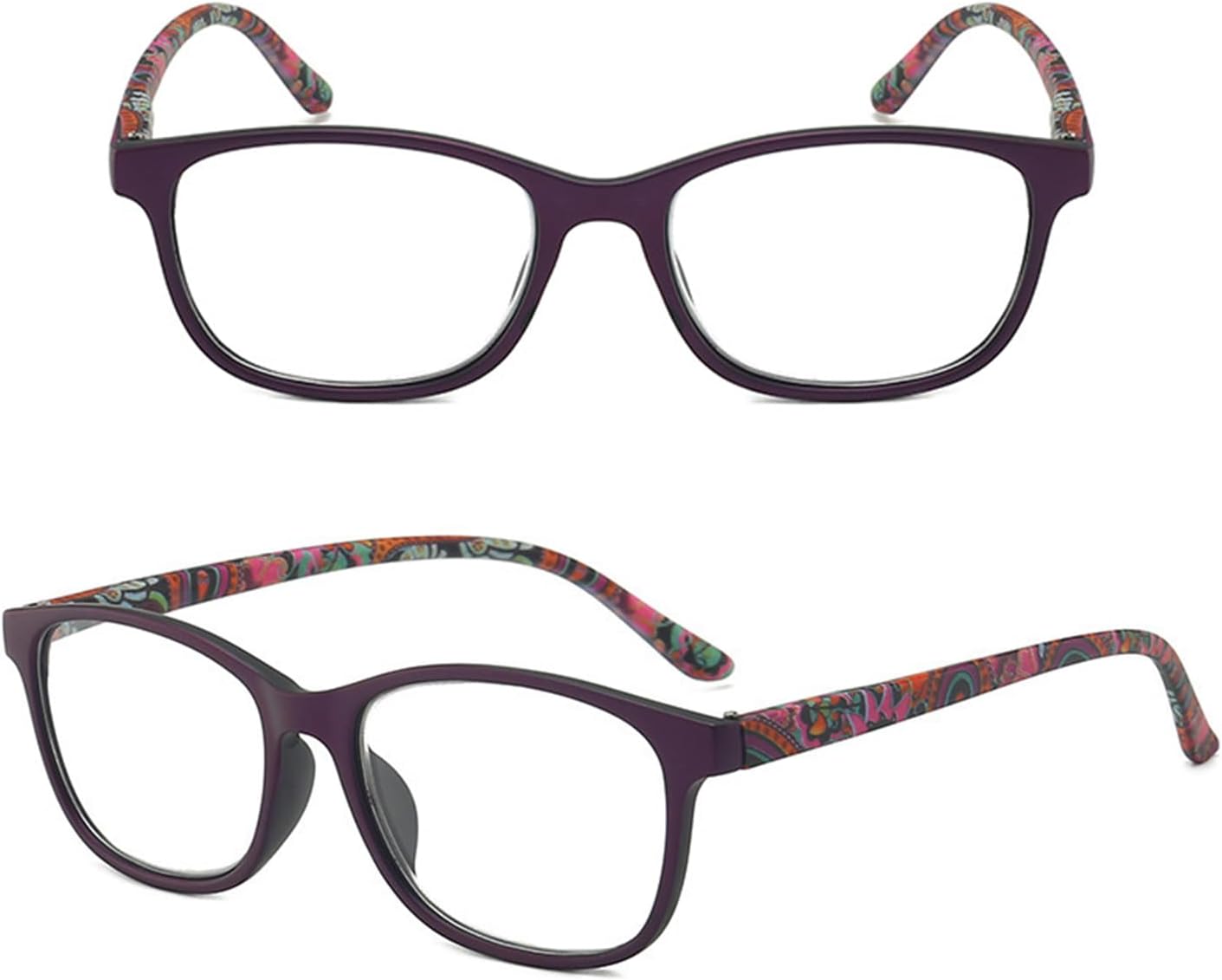 Gafas de lectura para mujereshombres, bisagras de resorte, anteojos ligeros, bloqueo de luz azul, lectores, marco cuadrado