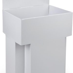 Displays2go, juego de visualización de cartón de 6cubos de basura, diseño de piso de pieacabado blanco (wcdumlrgwt) Displays2go, juego de visualización de cartón de 6cubos de basura, diseño de piso de pieacabado blanco (wcdumlrgwt)