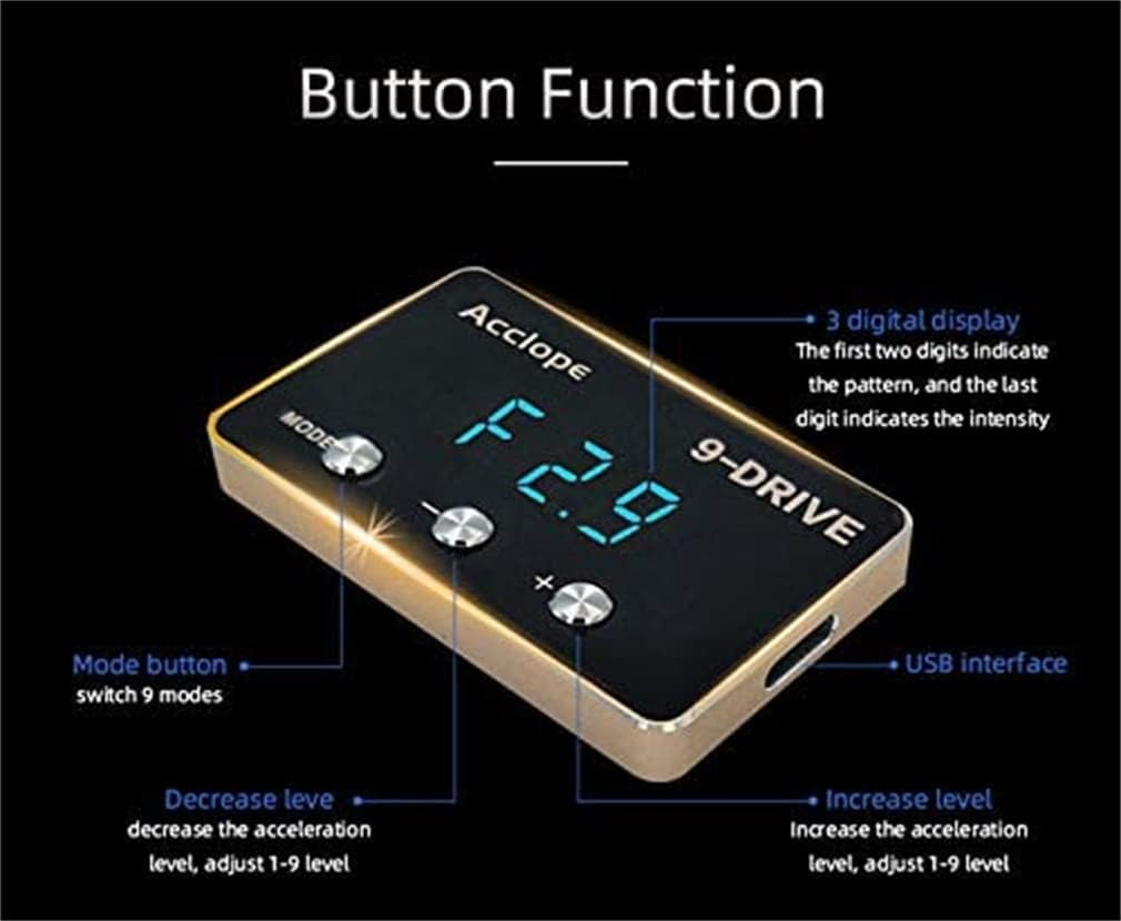 Controlador electrónico LED de respuesta del acelerador de 9 modos de accionamiento, pedal de acelerador de carreras, compatible con MG Morris