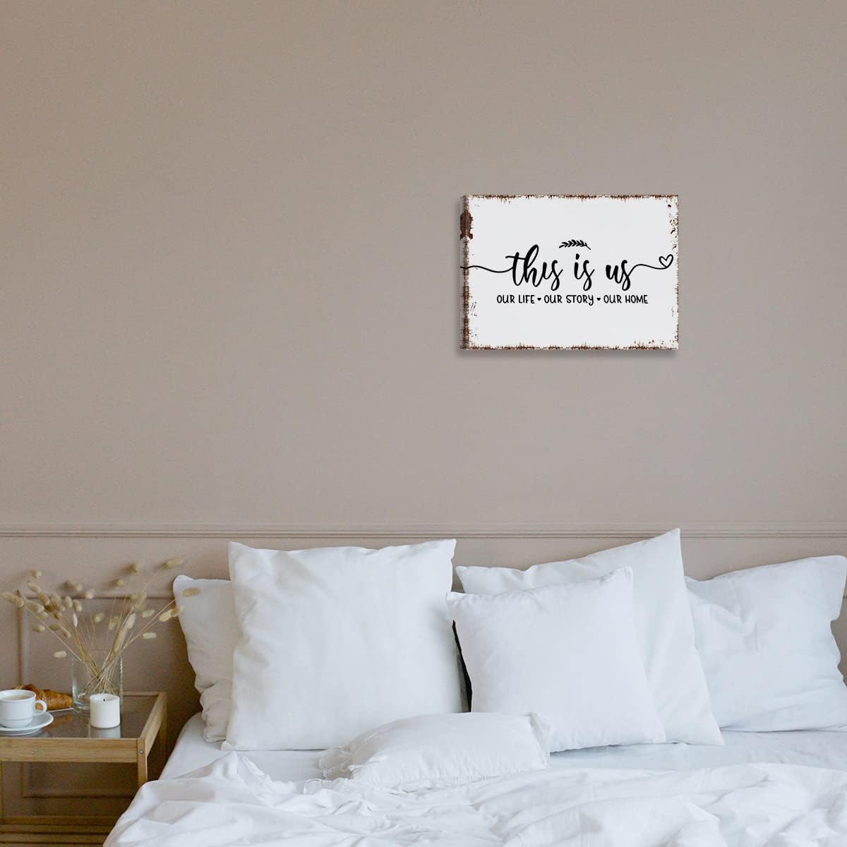 This Is Us Our Life Our Story Our Home Farmhouse – Arte de pared vintage para decoración de pared en lienzo con temática del hogar, baño,