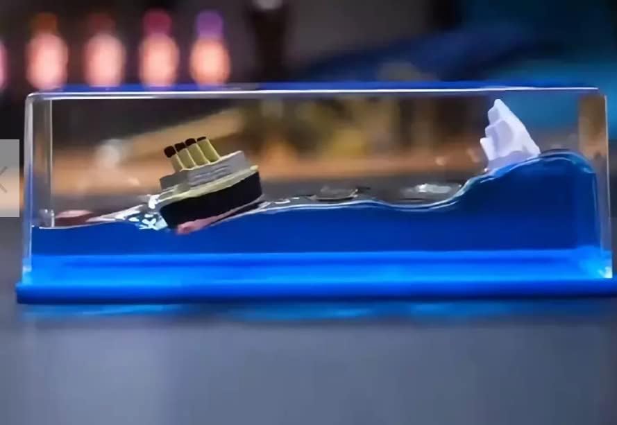 Peso de papel líquido para crucero Titanic Unsinkable