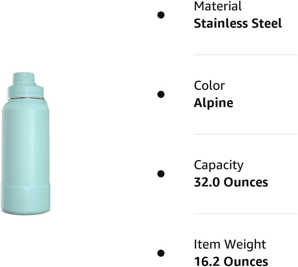 Hydrapeak Botella de agua deportiva de 32 onzas con aislamiento y tapa para beber, botellas de agua de acero inoxidable de alta calidad, a prueba de