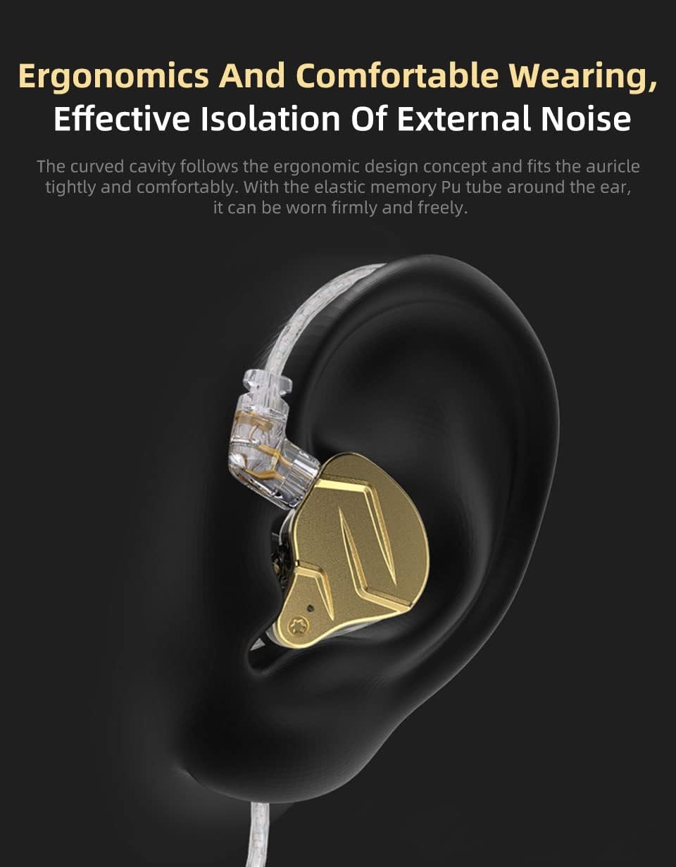 keephifi KZ ZSN Pro X Wired Ear Buds with Microphone,1BA+1DD Hybrid IEM Earphones Earbuds Punchy Bass,Comfortable Wearing, Detachable Cable for