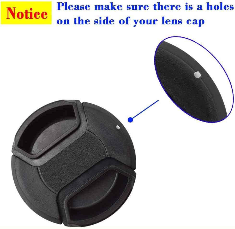 Paquete de 5 tapones elásticos para lentes que evitan que se pierda la tapa del objetivo, compatible con cámaras réflex digitales