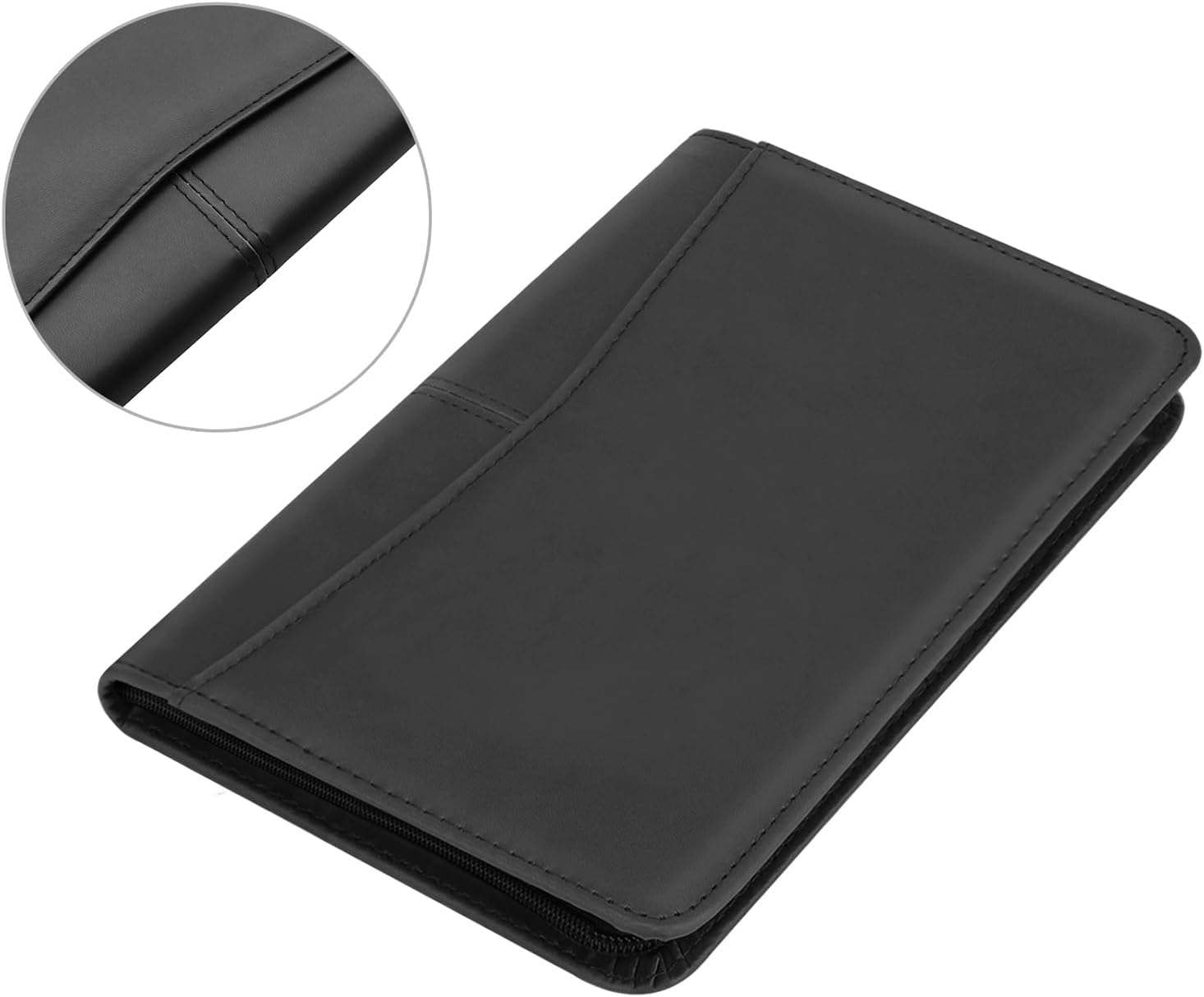 Carpeta Junior PadfolioCurrículum con bloc de notas forrado recargable, carpeta de padfolio A5, cartera de negocios, funda multifunción, bloc de