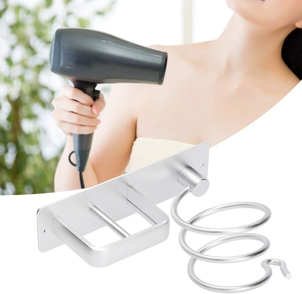 TOPINCN Estante para secador de pelo para organizador con estante para soporte perforado, instalación de agujeros para exhibición creativa para