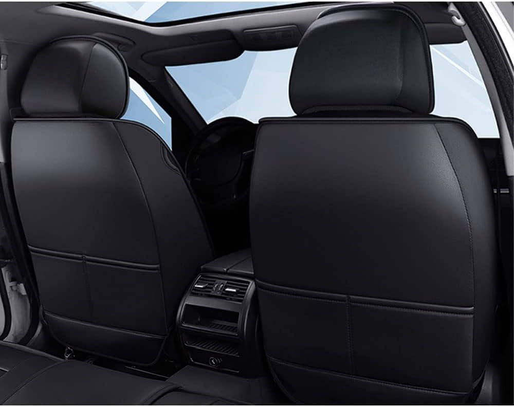 Funda de asiento de 5 asientos para Cadillac CTS 2002-2023, accesorios de fundas de asiento interiores (juego completonegro-gris)