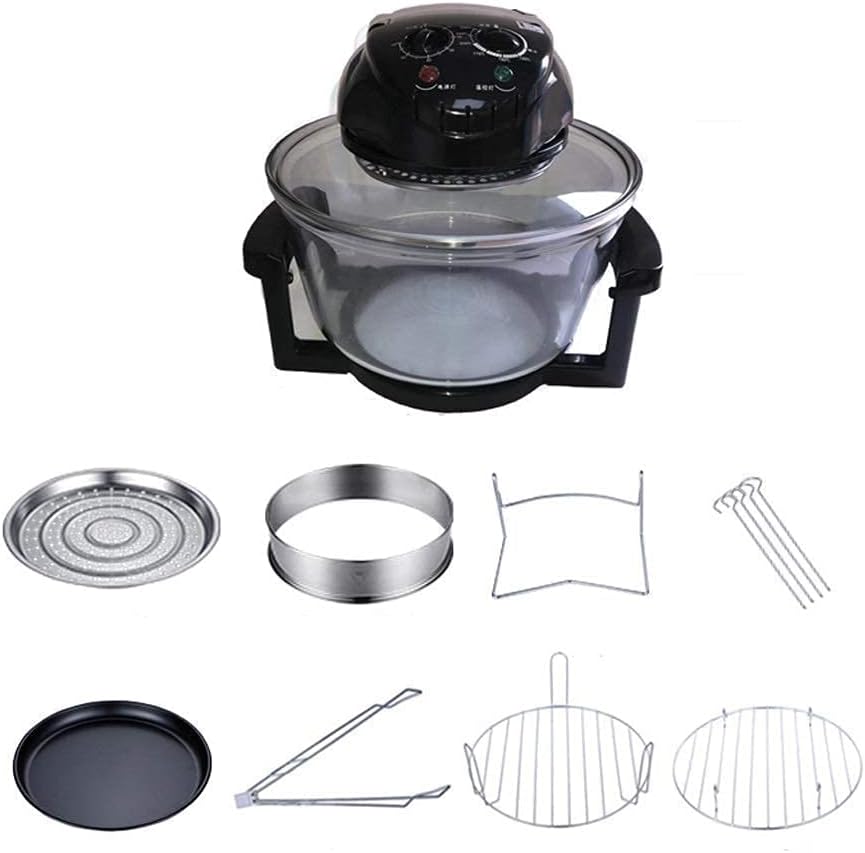 Horno de convección turbo, freidora de aire sin aceite, horno tostador de encimera, horno eléctrico sin aceite, horno halógeno, 7 cuartos de galón,