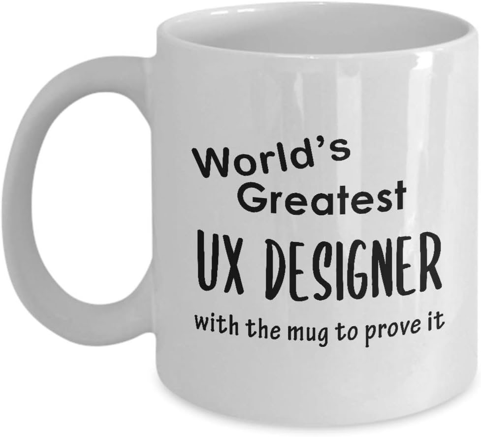 Gifts for UX Designer Coffee Mug Tea Cup – User Experience UI User Interface Design Artist Team Dept Graphic Digital Multimedia Creative Funny Cute