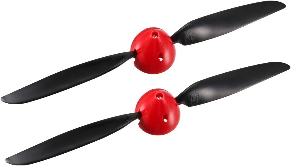 uxcell Hélices plegables RC 11×6 pulgadas Spinner Tamaño D45xH43mm 0.118 in Diámetro del eje del motor. 2-Paletas para helicóptero de avión Nylon