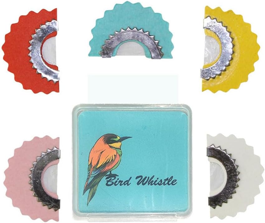 Silbato de pájaro 5 piezas mágico divertido pájaro llamador lengua silbato curruca original magia tweeting juguetes trucos mordaza, 5 colores