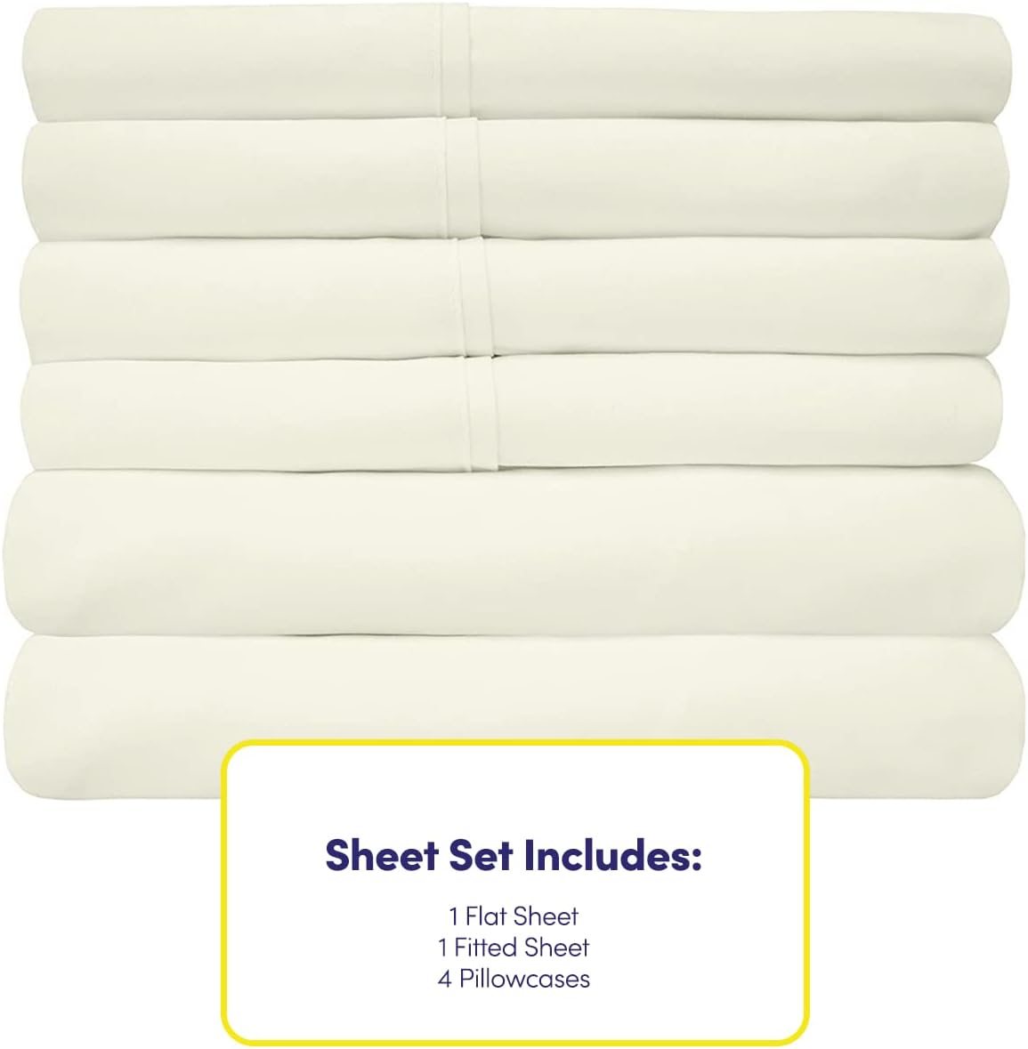 Sweet Home Collection Juego de sábanas de 6 piezas de 1,500 hilos de microfibra con bolsillos profundos y fundas de almohada extra, paquete