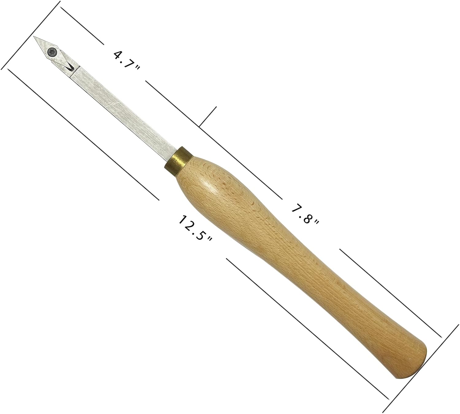 Mini torno de madera con punta de carburo herramientas de torneado conjunto conjunto más duro detallador acabado hueco para carpintería con mango de