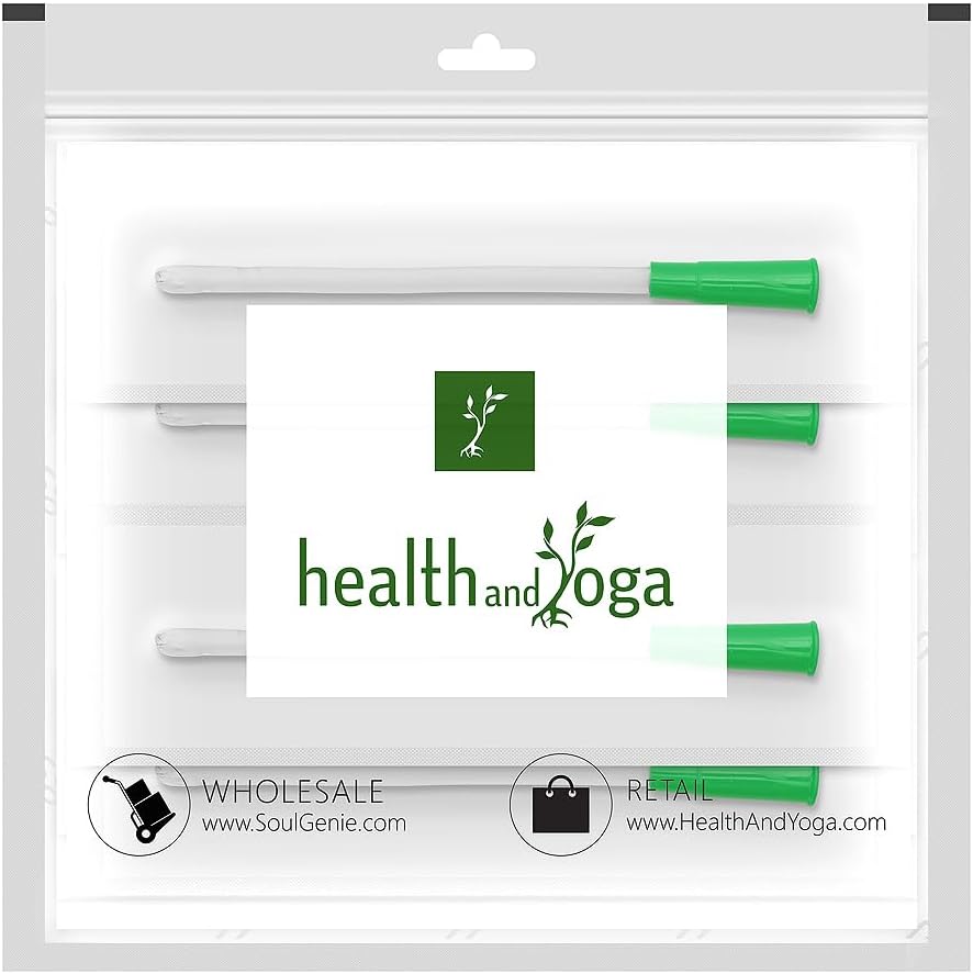 HealthAndYoga(TM) Suministros para enema  Corto 5.9 in sin molestias, puntas de colon de grado médico  Extremo redondeado flexible para inserción