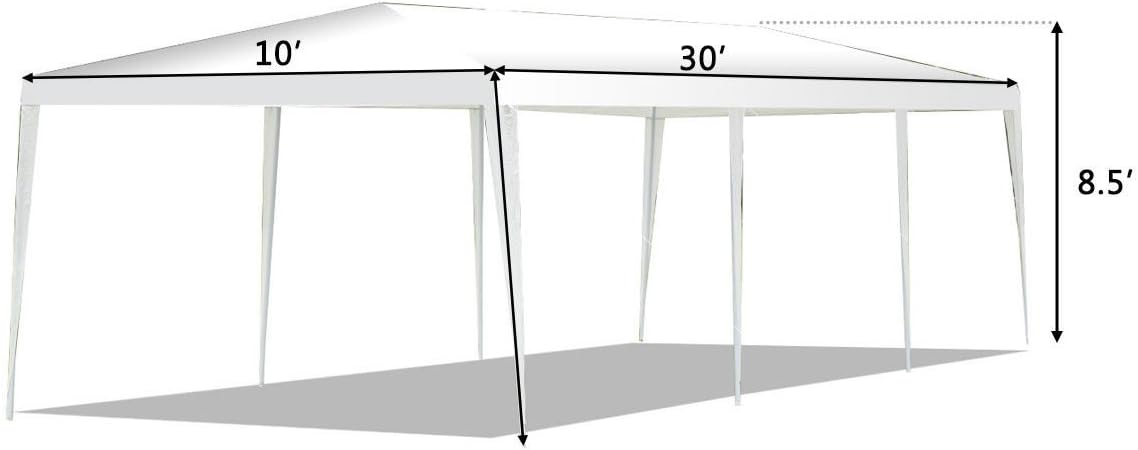 10’x30′ Canopy Fiesta Boda Tienda al aire libre Pesado Gazebo Eventos