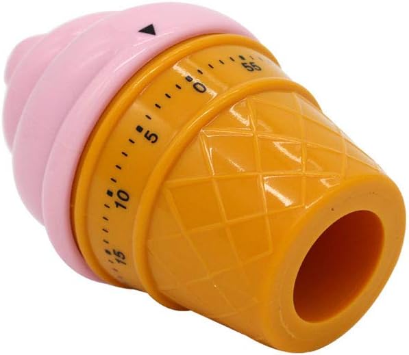 Temporizador mecánico manual Helado Modelo Temporizadores 60 Minutos Cocina Temporizador Reloj Fuerte Alarma Contadores (blanco)
