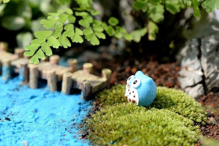 9 piezas de mini búhos, accesorios de jardín de hadas, decoración de búho para jardín de hadas, micro paisaje, kit de jardín de hadas, animales de