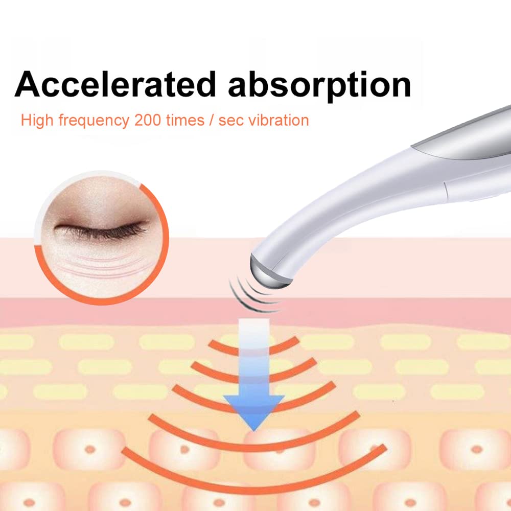 Varita de masaje de ojos blancos sin baterías Instrumento de belleza ocular Instrumento de masaje de elevación de ojos Instrumento de belleza de