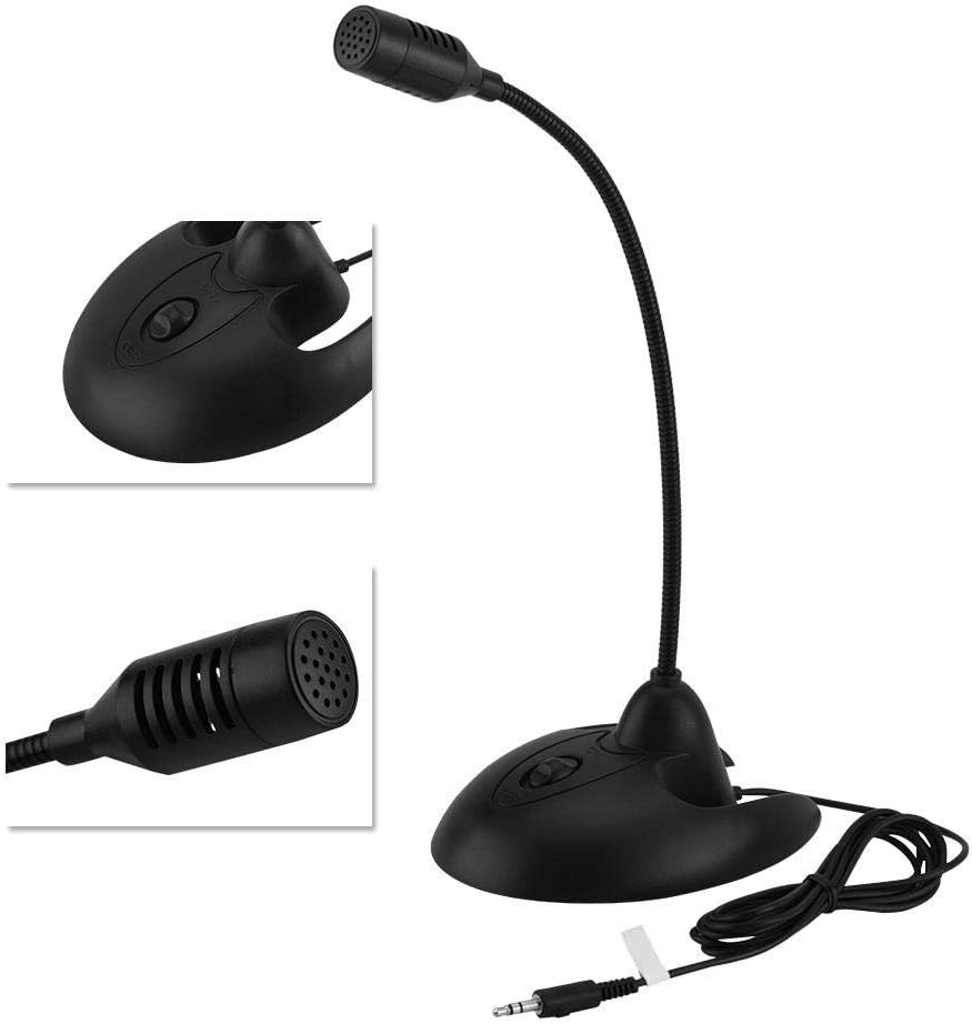 Micrófono portátil, cuello de cisne flexible, micrófono de pie de escritorio, micrófono estéreo de karaoke para reuniones de oficina, chat de voz en