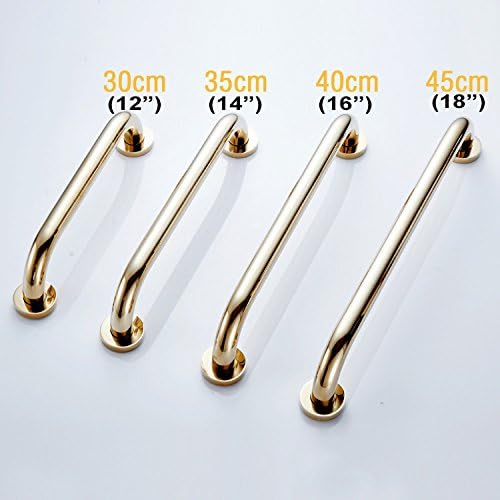700Brass Barra de agarre de 20 pulgadas para seguridad de ducha de hotel, motel, hogar, latón macizo, oro pulido, reposabrazos de construcción