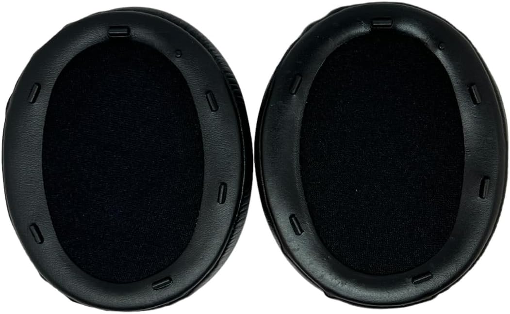 Almohadillas de repuesto para auriculares Sony WH-XB910N WHXB910N WHXB910N de piel sintética suave de espuma viscoelástica, color negro, par con
