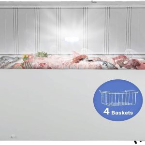 SMETA Congelador de pecho de 18 pies cúbicos de profundidad, congelador de garaje de 65 pulgadas de ancho, termostato grande ajustable con 4 cestas, SMETA Congelador de pecho de 18 pies cúbicos de profundidad, congelador de garaje de 65 pulgadas de ancho, termostato grande ajustable con 4 cestas,