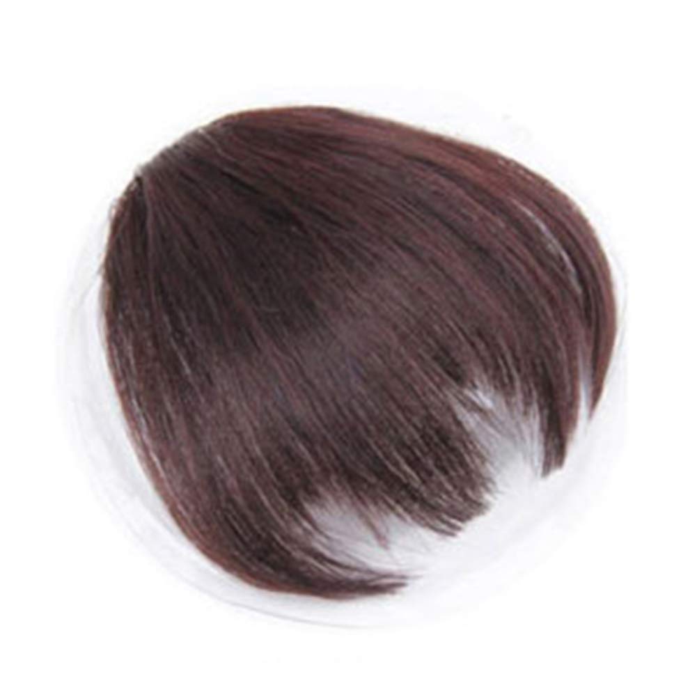 Regalo de Navidad para niñas, irregular, alta temperatura, fibra falsa flequillo, extensión de pelo, negro natural