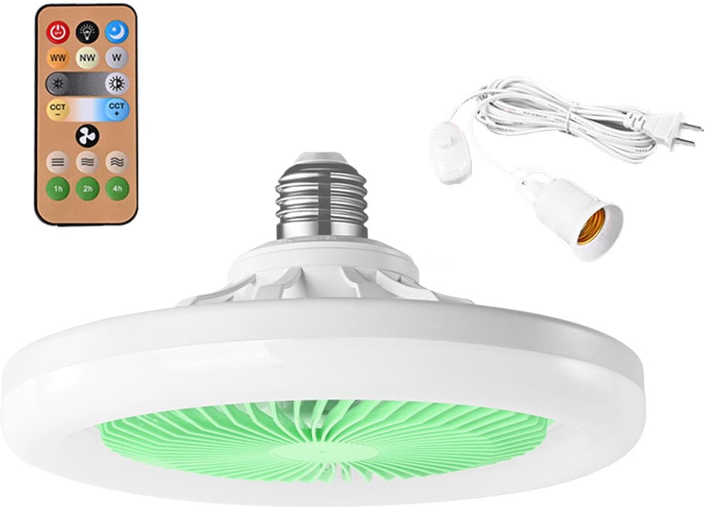 Ventilador de techo con control remoto 30 W E27 luz LED universal inteligente sala dormitorio candelabrosRefrigeración Suministros