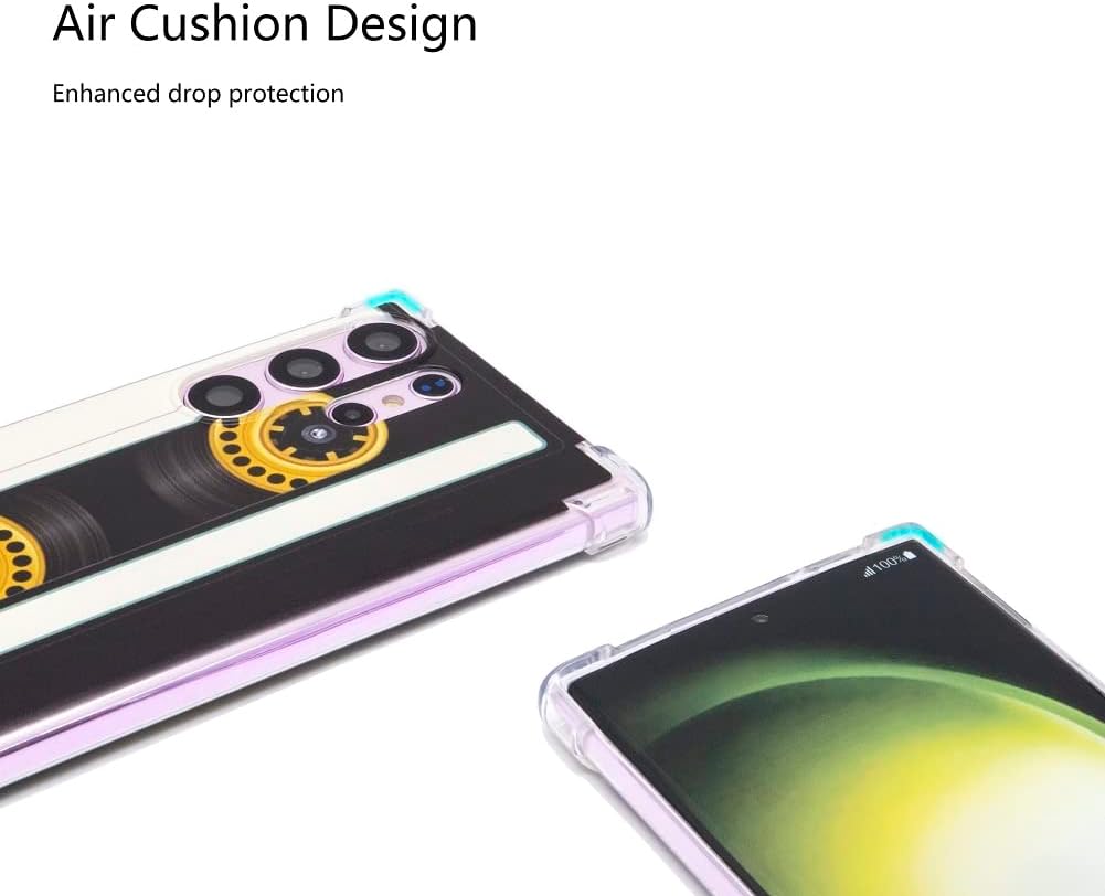 Funda compatible con Galaxy S23 Ultra, funda retro vintage con funda protectora de TPU suave para Galaxy S23 Ultra de 6.8 pulgadas