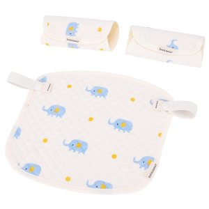 Bebamour Babero reversible de algodón para todas las posiciones de transporte, babero blanco para niños y niñas (elefante) Bebamour Babero reversible de algodón para todas las posiciones de transporte, babero blanco para niños y niñas (elefante)